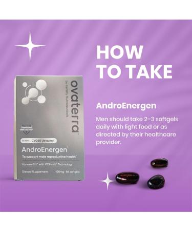 AndroEnergen CoQ10 Supplement for Men to Support Men s Reproductive & Sperm Health with Kaneka QH & VESIsorb Absorption Technology 84-100mg Softgel Capsules - 28 Day Supply - Buy Online on GoSupps.com