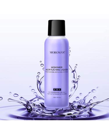 Morovan Monomer Acrylic Nail Liquid 4 oz - Professional Non-Yellowing B-Monomer for DIY Acrylic Nails Extension - Buy Online on GoSupps.com