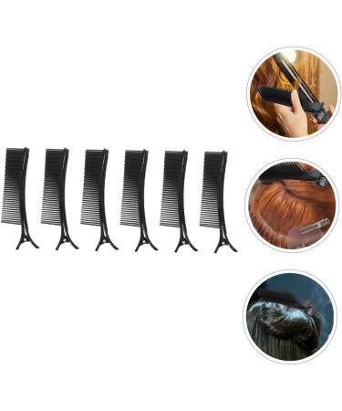 FRCOLOR 6 Pieces Hairdressing Salon Clip Makeup Hairdressing Hair Clips Hairdressing Clip Flat Hair Clips Hair Styling Hair Pins Bill Clips Hair Cutting Clips Main Accessories Hairdressing Clip Shape 14.20X3.00X2.30CM black - Buy Online on GoSupps.com
