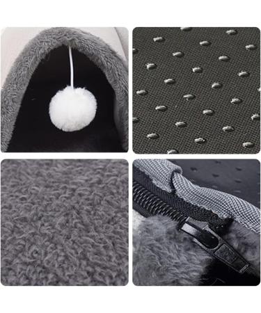 Jodimitty Cat Tunnel Bed Grey Plush Cat Tunnels for Indoor Cats Cat Play Mat with Hanging Ball Toy Pet Tunnel Gift for Cat Bunny (76x53x17cm) M (76x53x17cm) Grey - Buy Online on GoSupps.com