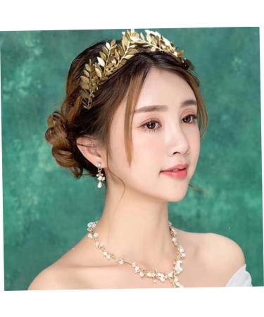 Headband Gold Leaf Headband Metal Leaves Bride Wedding Headpiece Head Wear Accessories For Women - Buy Online on GoSupps.com