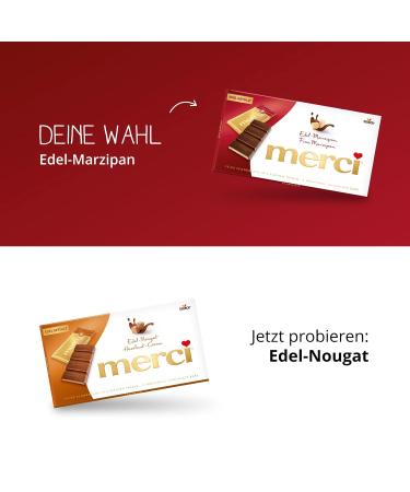 Merci Panel Chocolate with Noble Marzipan - 112g Finest Zartic Chocolate Tablets | Premium International Shipping - Buy Online on GoSupps.com