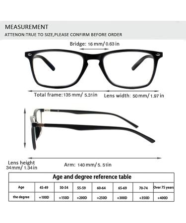 2 Pack Blue Light Blocking Progressive Multifocus Reading Glasses for Women and Men - Multicolor 2.25 - Buy Online on GoSupps.com