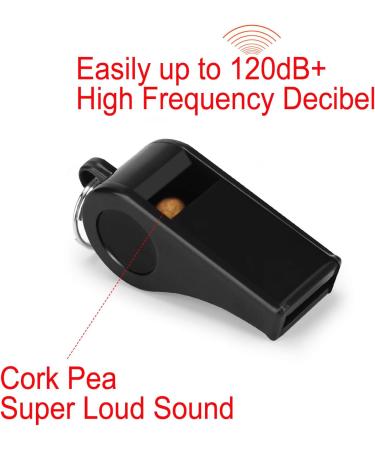 Plastic Whistle with Lanyard - 24PCS Loud Clear Black Whistles for Coaches, Referees, and Officials - Buy Online on GoSupps.com