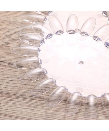 Solustre Acrylic Clear Round Nail Art Tips Display Wheel - 10pcs DIY Tool for Kids & Home Salon - Buy Online on GoSupps.com