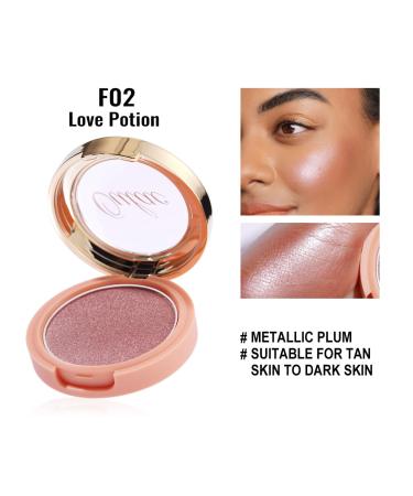 Oulac Rouge Powder Blush - Gentle Shimmer Highly Pigmented Vegan & Cruelty-Free - 1 Pack 4.8g Love Potion (F02) - Buy Online on GoSupps.com