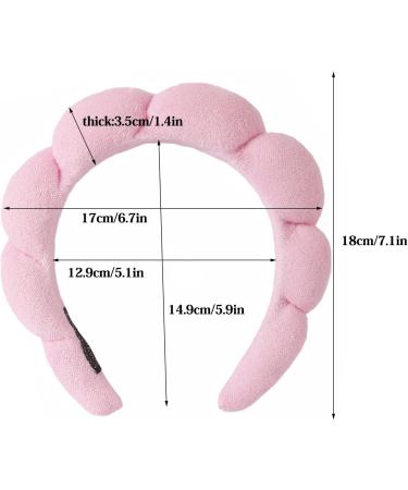 Spa Headband for Women Puffy Makeup Headband Cloud Headband Cute Skincare Headband for Face Washing Makeup Removal Shower and Facial Mask(Pink) - Buy Online on GoSupps.com