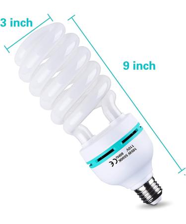SLOW DOLPHIN Photo CFL Full Spectrum Light Bulb 105W 5500K CFL Daylight for Photography Photo Video Studio Lighting(1 Pcs) 1 Count (Pack of 1) - Buy Online on GoSupps.com