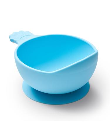 Nana's Manners Stage 1 Suction Bowl Set for Baby- for Children Aged 4 Months Plus. Suction Bowl for Weaning Babies. First Stage Bowls for Infant Kids. Soft Silicone Base with Suction Pads- Blue