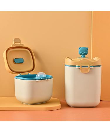 WMLBK Portable Milk Powder Dispenser - Cute Baby Formula Storage Box for Travel - Yellow Large - Buy Online on GoSupps.com