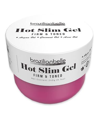 Brazilian Belle Cellulite Cream Hot Gel with Coconut Oil Extract | Sweat Cream to Helps Firm  Tone  and Tighten Skin and Reduce Appearance of Cellulite | 8.1Oz