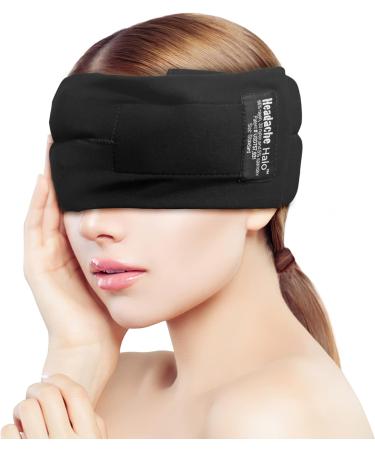 Halo Migraine Relief Hat - Soft Ice Pack Headband for Headaches - Long Lasting Cold Therapy - One Size, Black - Buy Online on GoSupps.com