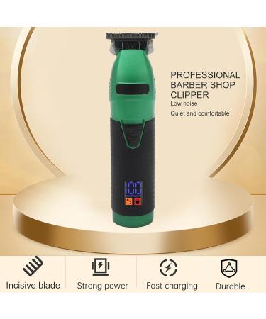 Hair Clipper Trimmer Cordless LED Display Green Black Professional Electric Hair Trimmer Rechargeable with 3 Guide Combs for Home Barber - Buy Online on GoSupps.com