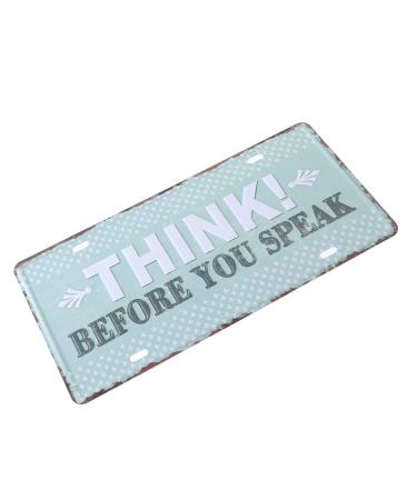 DOITOOL Iron Painting Metal Signs Antique Signs Vintage Signs for Sale Tin Signs License Plate Crafts Three-Dimensional 1