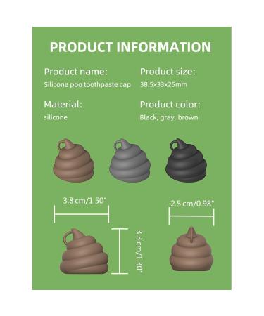 Funny Pooping Toothpaste Caps | Reusable Silicone Toothpaste Covers | Adjustable Size & Safe | Unique Dental Fun - Buy Online on GoSupps.com