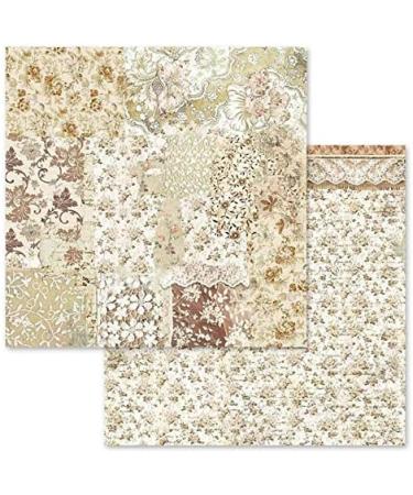 Stamperia International KFT SBBL32 Paper Pad - Double Sided Antique Tips - 12x12 Inches - Multicoloured - Pack of 10 Sheets - Buy Online on GoSupps.com