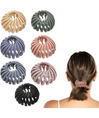 LFDecor 7 Pieces Bird Nest Hair Clips | Retractable Hair Loops Hairstyle Hairpin Headband Nonslip Hair Clips Hair Bun Accessories for Women