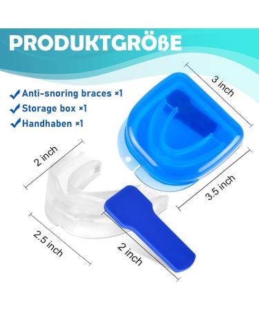 Snor-Stopper Mouthpiece | Anti-Snore Rail & Bite Protection | Sleep Better with Teeth Grinding Relief - Blue - Buy Online on GoSupps.com