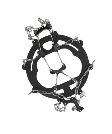 Nail Chain Shoe Covers | Universal Non-Slip Gripping Spikes | Durable 8-Tooth Traction for Shoes | Stainless Steel | Black - Buy Online on GoSupps.com