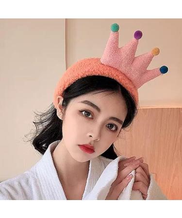 amangul Colorful Crown Elastic Wash Face Hairband for Women Soft for Head Wrap for Shower Beauty Skincare Makeup Wide Headband(Pink) - Buy Online on GoSupps.com