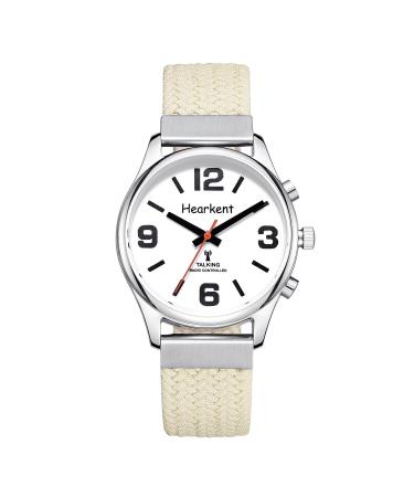 HORKENT German -speaking clock women with large digits self -hired for visually impaired blind or older people nylon beige