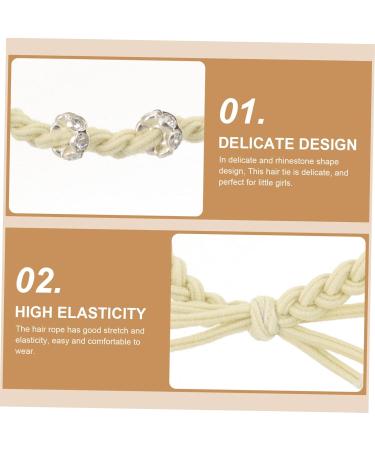 Beaupretty Diamond-encrusted Colorful Twist Hair Rope Elastic Hair Bands Hair Accessory Rhinestone Hair Clips Girls Hair Ties Tiara Miss Fabric + Diamond Headgear Rhinestones - Buy Online on GoSupps.com