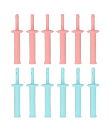 12pcs Gas Colic Reliever Disposable Relieve Bloating Infant Gas Ventilation Rod for Newborns Green Pink