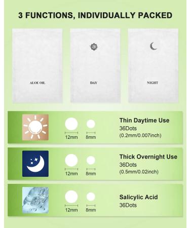Pimple Patches for Face 108 Count - Salicylic Acid, Ultra-Thin Day/Thick Night Use - Hydrocolloid Acne Zit Patches for Facial Skin Care (2 Sizes, 3X Effects) - Buy Online on GoSupps.com