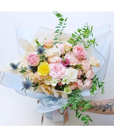 BBJ WRAPS Waterproof Floral Wrapping Paper - 20 Sheets Pink | Korean Florist Supplies - Buy Online on GoSupps.com