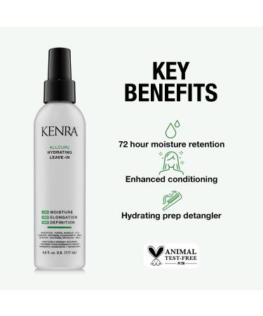 Kenra AllCurl Hydrating Leave-In Conditioner | 72-Hour Moisture for Wavy, Curly, Coily Hair | Detangles and Preps Curls | 6 oz - Buy Online on GoSupps.com