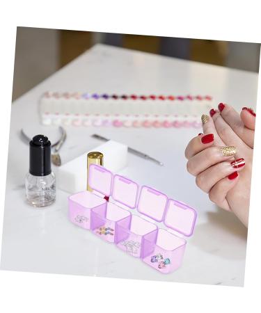minkissy 3 Sets Nail Art Storage Box nail organizers and storage nail jewelry ornament storage bin dip powder organizer manicure accessories holding makeup drawer grid Manicure tools abs - Buy Online on GoSupps.com