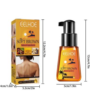  GUOHUA GUOHUA Sun Tan Lotion | Daily Sunless Tanning Moisturising Cream Sun Oil 70 ml Increases Elasticity Revitalising Body Lotion Nourishes Irradic Skin Glow - Buy Online on GoSupps.com