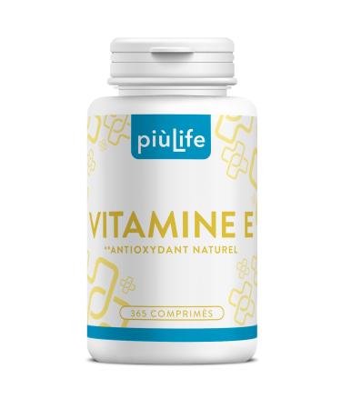 Vitamine E Pure 120mg Par Dose 178UI Pi Life 365 Comprim s Compl ment Alimentaire Vitamine E Visage Peau Yeux Vue Vitamine Cheveux Bien- tre Antioxydant 2 Comprim s Par Jour