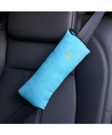MHwan Super Soft Cotton Seat Belt Pads 2 PCS - Head and Neck Support for Child & Adult, Blue & Gray Seatbelt Strap Cover - Buy Online on GoSupps.com