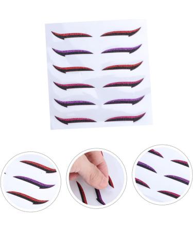Didiseaon 24 Pairs Glitter Eyeliner Double Sided Eyelid Tape Natural Invisible Hair Accessories Sticker Woman - Buy Online on GoSupps.com