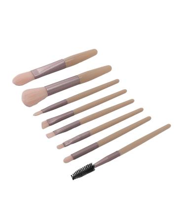 Soft Makeup Brush Set - 8PC Ergonomic Portable Cosmetic Brushes for Loose Powder Concealer & Eyeshadow | International Shipping - Buy Online on GoSupps.com