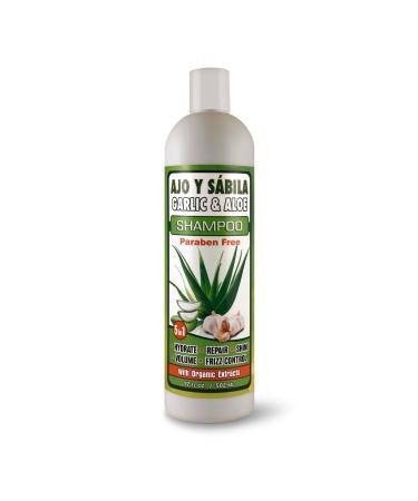 SHAMPOO AJO Y SABILA ( GARLIC & ALOE SHAMPOO) 17.0 Fl Oz 1