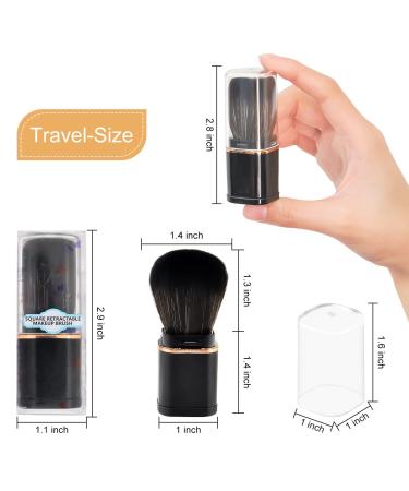 Travel Size Retractable Kabuki Brush with Cover - Portable Mini Face Makeup Brush for Flawless Powder and Blush On The Go - Buy Online on GoSupps.com