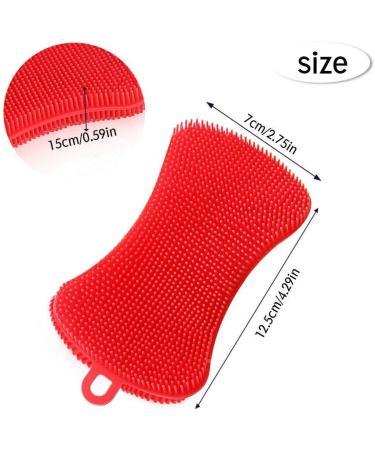 Silicone Sponge Dish Washing - Reusable Silicone Scrubber Kitchen Sponge for Dishes Cleaning Sponge Tools Kitchen Gadgets Brush Accessories Easy to Handle and Clean Non-Stick Brush - 3 Colors Bone shape - Buy Online on GoSupps.com