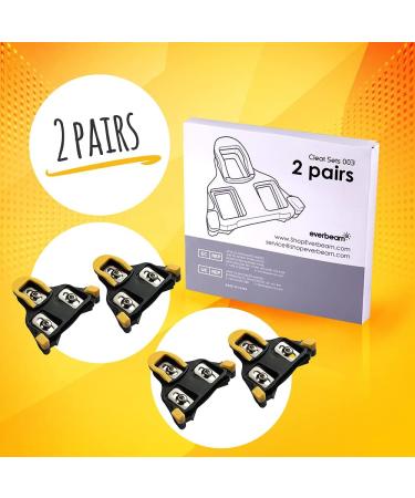 EVERBEAM Precision Superlight Bike Cleats | Compatible with Shimano SPD-SL Pedals | Racing & Competitive Cycling | 2 Pairs - Buy Online on GoSupps.com