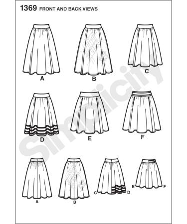 Simplicity 1369 Women's Skirt Sewing Pattern - Sizes 6-14 | Shop Now - Buy Online on GoSupps.com