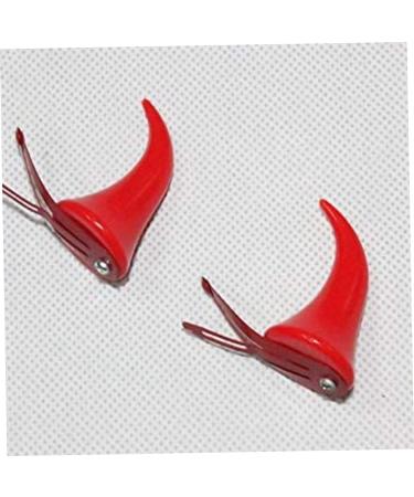 Halloween Hair Clips Red Devil Horns Costumes Decorations Hair Clip Barettes Pins Accessories for Women - Buy Online on GoSupps.com