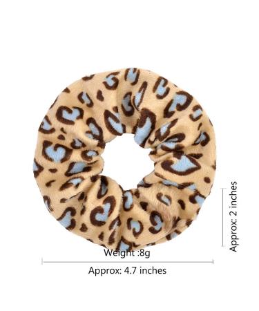 12 PCs Velvet Hair Scrunchies - Leopard Print Elastic Hair Bands for Girls & Women - Stylish Hair Accessories - Buy Online on GoSupps.com