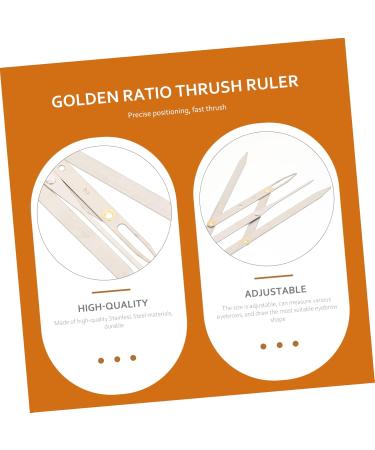 DRESSOOS Eyebrow Tools 1pc Second Generation Scale Stainless Steel Ruler Eyebrow Positioning Tool Bagged Scissors 25x5x0.6cm Silver - Buy Online on GoSupps.com