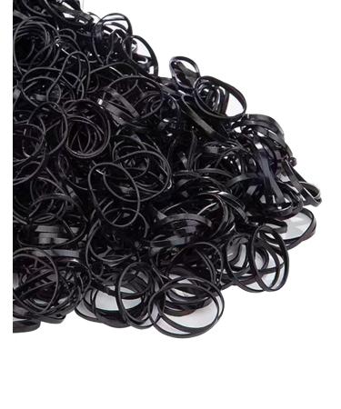 ZBORH 1000 PCS Elastic Hair Ties Non-slip Rubber Hair Bands Soft Elastic Bands  Mini Small Poneytail Holders (Black 1)