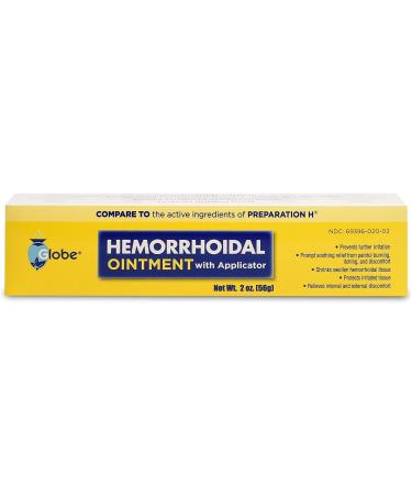 Hemorrhoidal Ointment with Applicator | 2oz Tube | Phenylephrine HCl, Petrolatum, Mineral Oil | Relieves Burning, Itching, Discomfort of Hemorrhoids - Buy Online on GoSupps.com