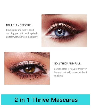Mirora 2-in-1 Waterproof Mascara for Natural Lengthening and Thickening - 4D Silk Fiber Formula for 5x Longer Lashes - Won't Clump, Lasts All Day - Dark Cyan (1 Pack) - Buy Online on GoSupps.com
