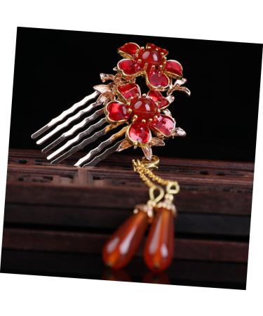 Ipetboom 1pc Hair Comb Women Hair Accessories Wedding Hair Clip Hair Jewels for Women Hair Retro Insert Comb Japanese Decor Agate Wedding Hair Decor Combs Pearl China Miss Copper - Buy Online on GoSupps.com