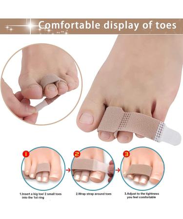 Reusable Toe Straighteners & Splints for Hammer Toes (3Pcs) - Complexion - Buy Online on GoSupps.com