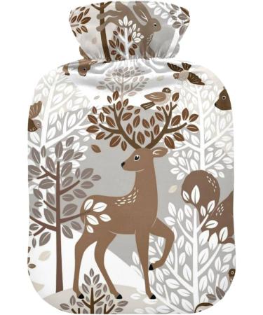 Buy Naanle Forest Animals Deer Heat Bottle | 1L Transparent Hot Water Bottle for Pain Relief - Heat & Cold Therapy for Bed Hands Feet - Buy Online on GoSupps.com